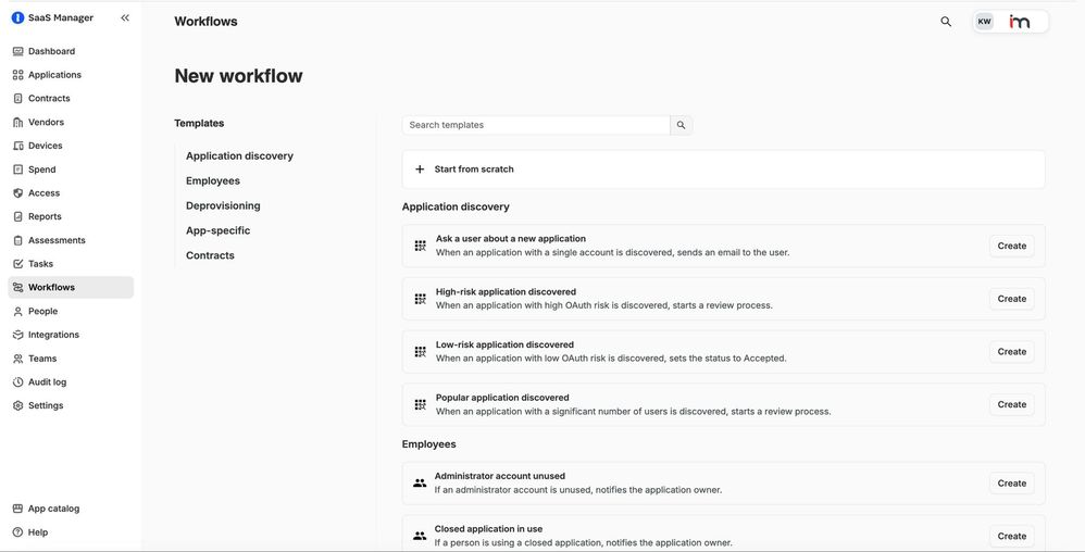 New workflow builder showing multiple options for automations